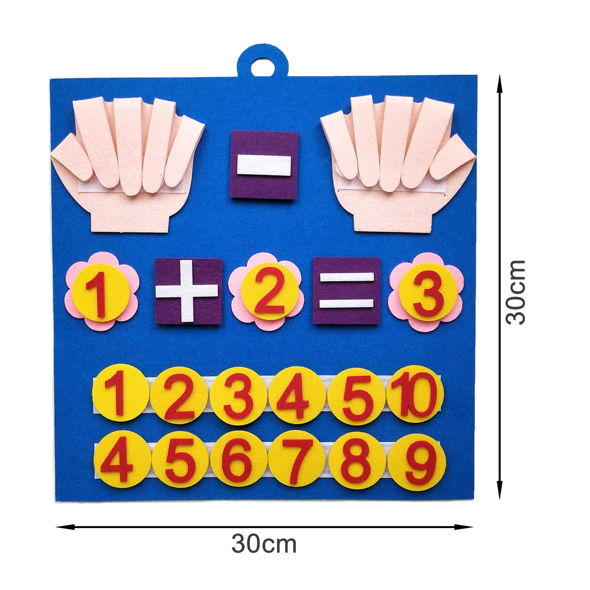 Jeu de Calcul Montessori Ouvéa – Apprendre à Compter avec les Doigts en Feutre