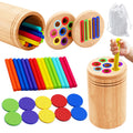 Puzzle d’Éveil Sensoriel Ouvéa – Tri des Couleurs & Formes en Bois Naturel